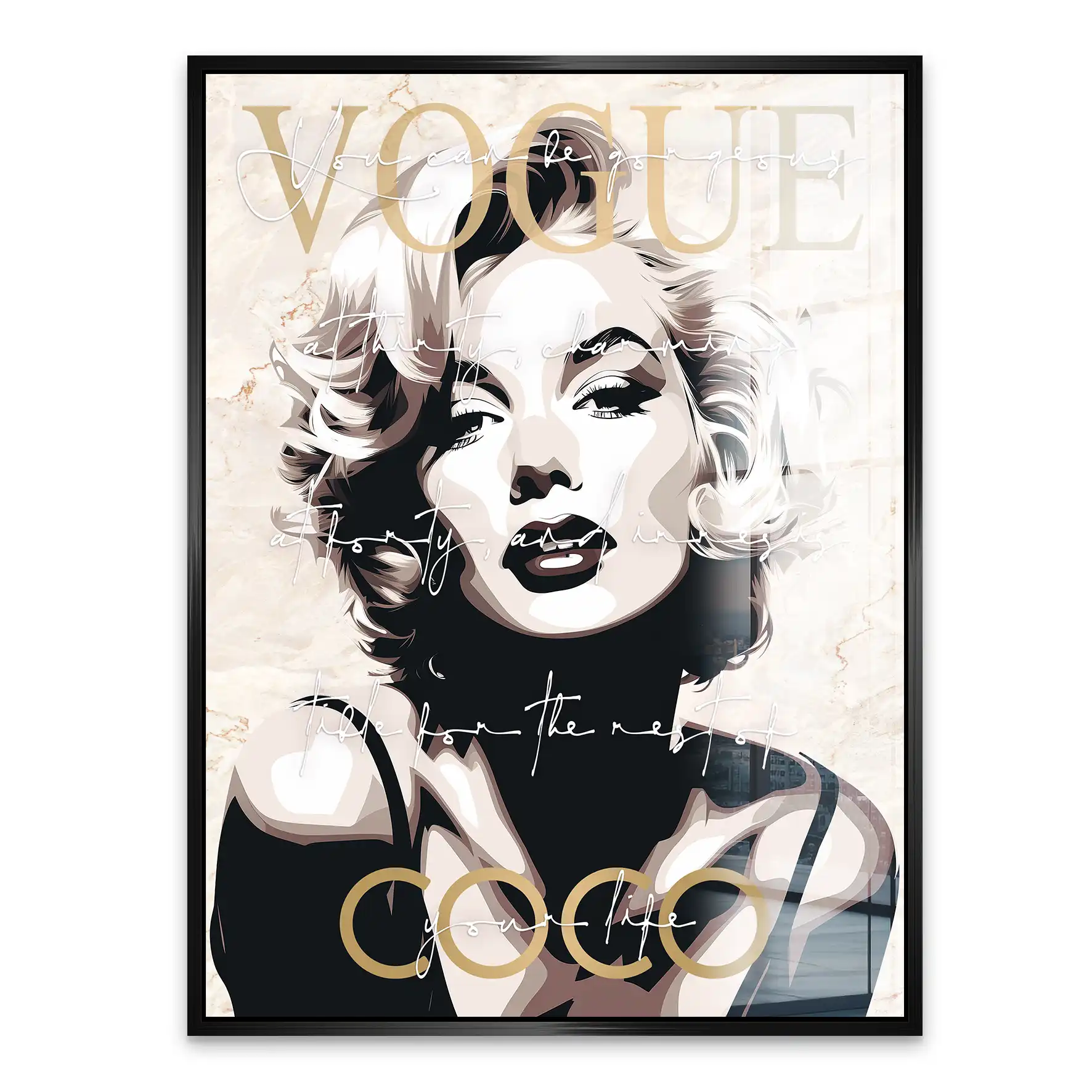 Marilyn Monroe Vogue Coco Acrylglas Bild INGALERIE