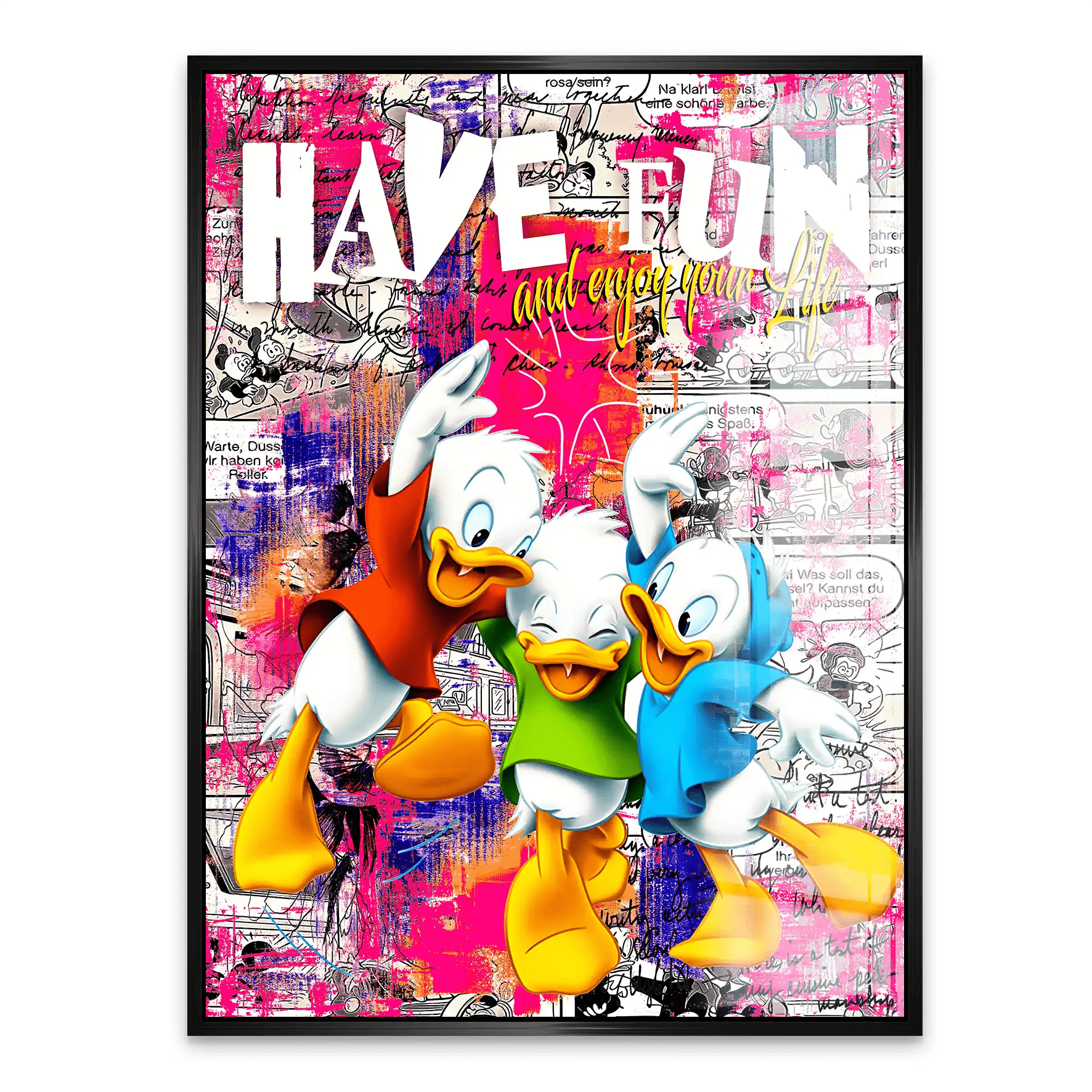 Duck Kids Pop Art Acrylglas Bild INGALERIE