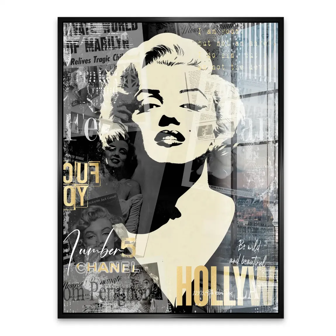 Marilyn Monroe Glamour News Acrylglasbild