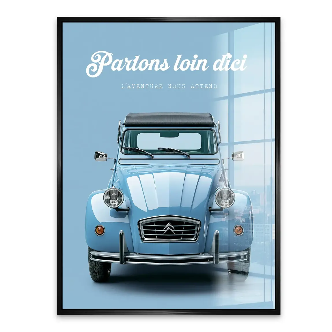 Citroen 2CV Bleu Acrylglasbild