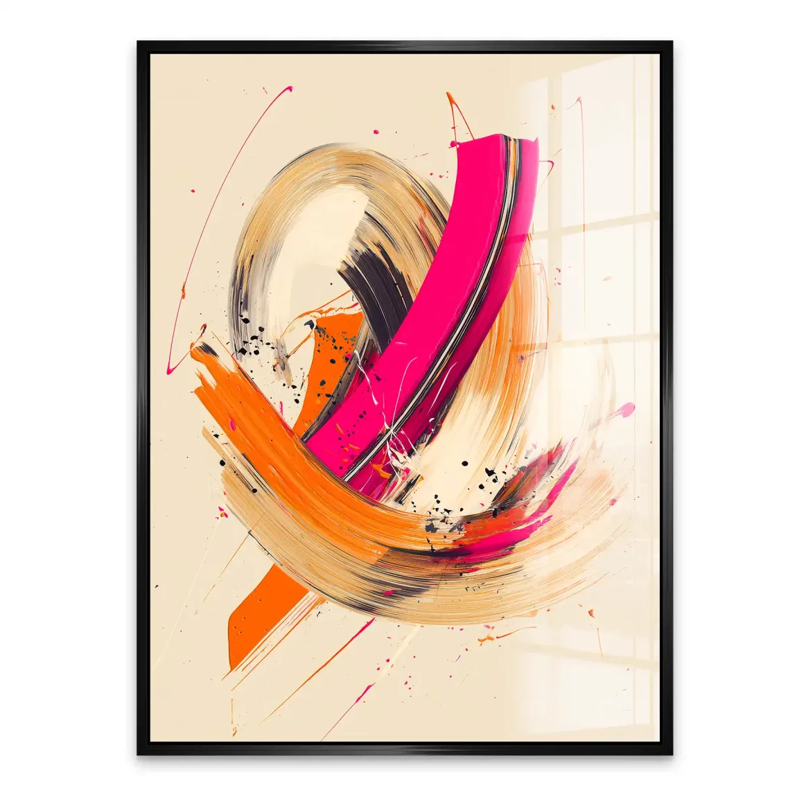 Bewegte Farbe Abstrakt Acrylglasbild