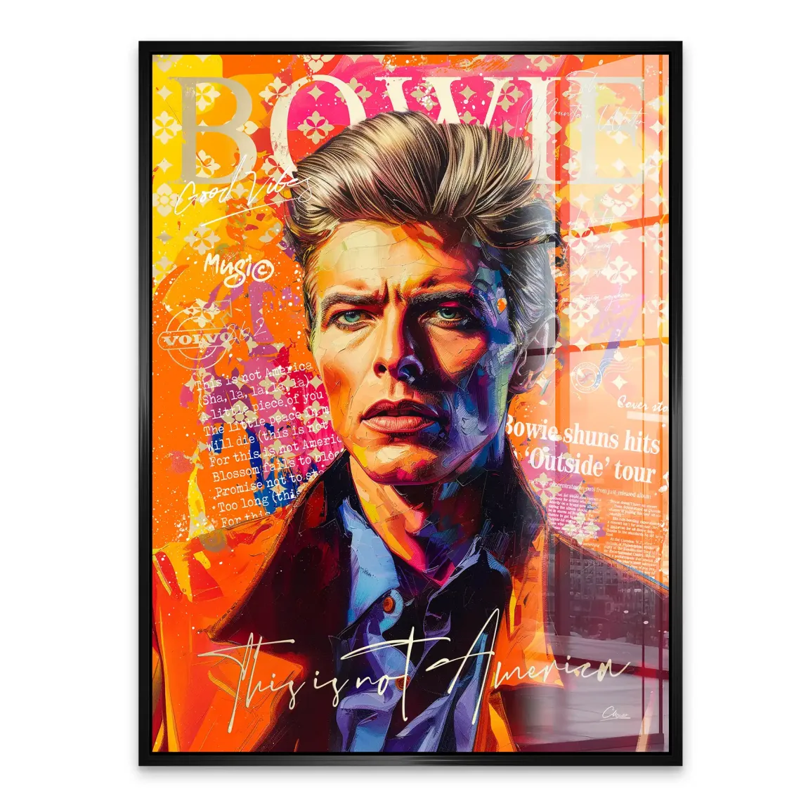 Bowie America Pop Art Acrylglasbild INGALERIE
