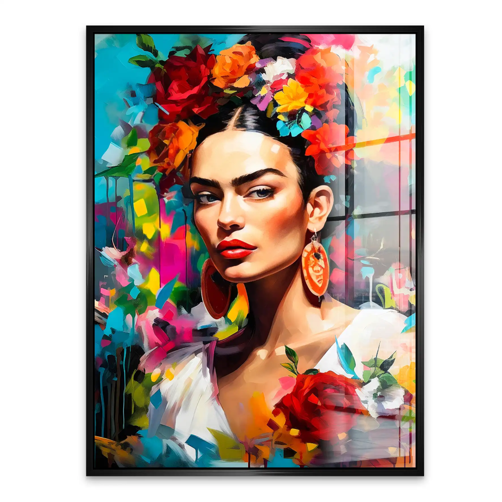 Frida Kahlo Flower Acrylglas Bild INGALERIE