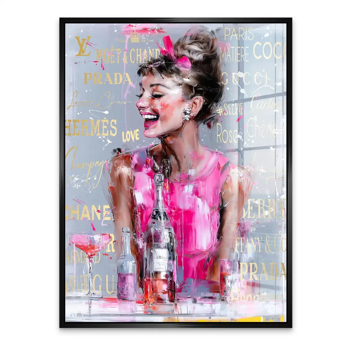 Audrey Pop Couture Acrylglasbild