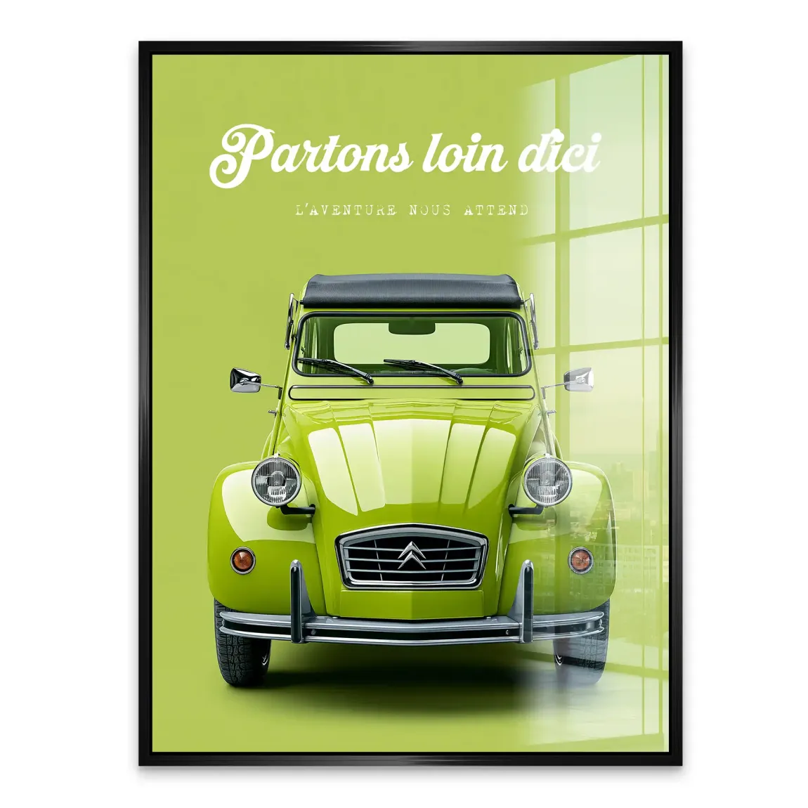 Green Citroen 2CV Acrylglasbild