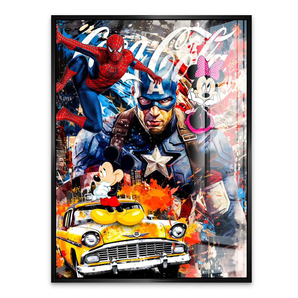 Captain Amerika Pop Art Acrylglasbild INGALERIE