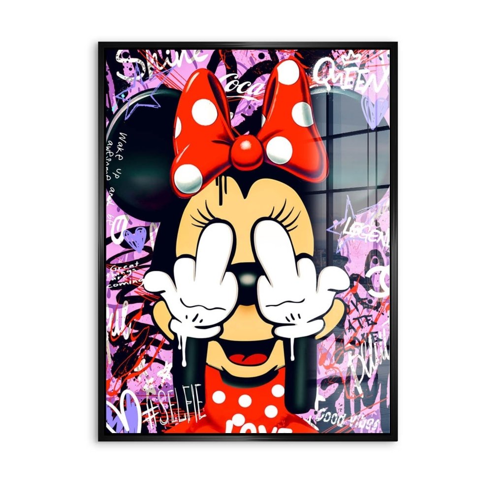 Bad Minnie Street Art Acrylglas Bild INGALERIE