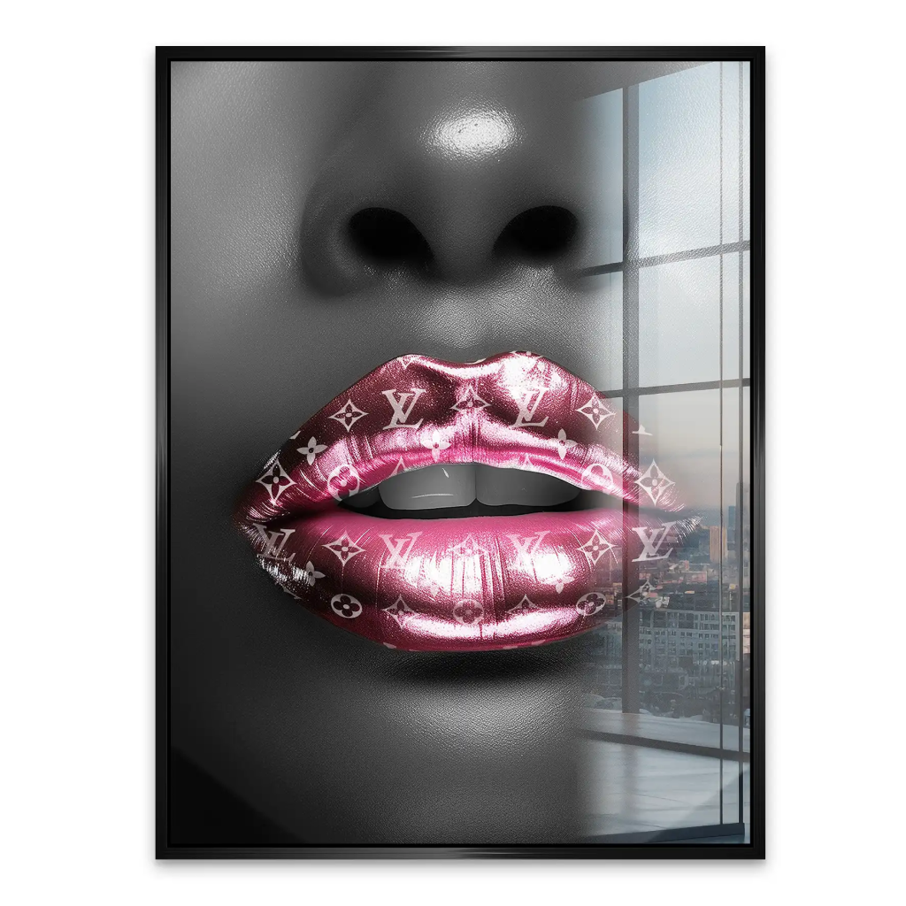 Vuitton Pink Lips Acrylglas Bild INGALERIE