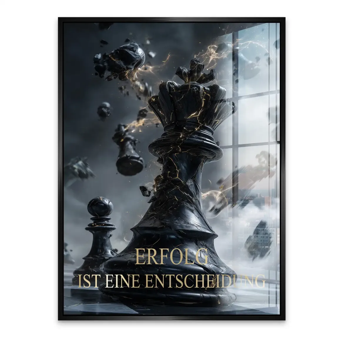 Schwarze Entscheidung Acrylglasbild