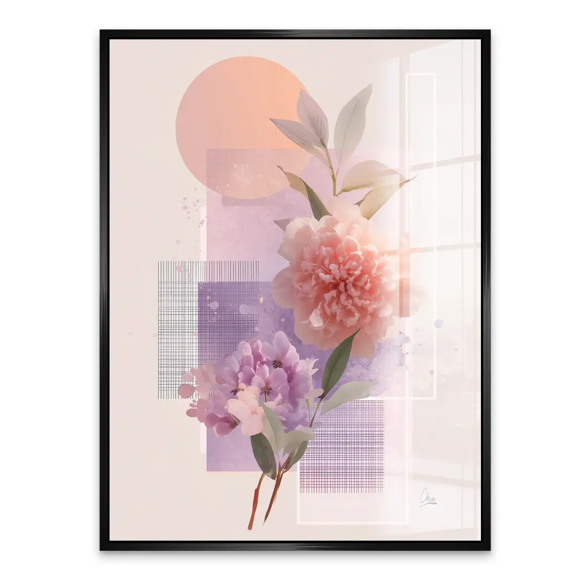 Soft Petal Harmony Acrylglasbild