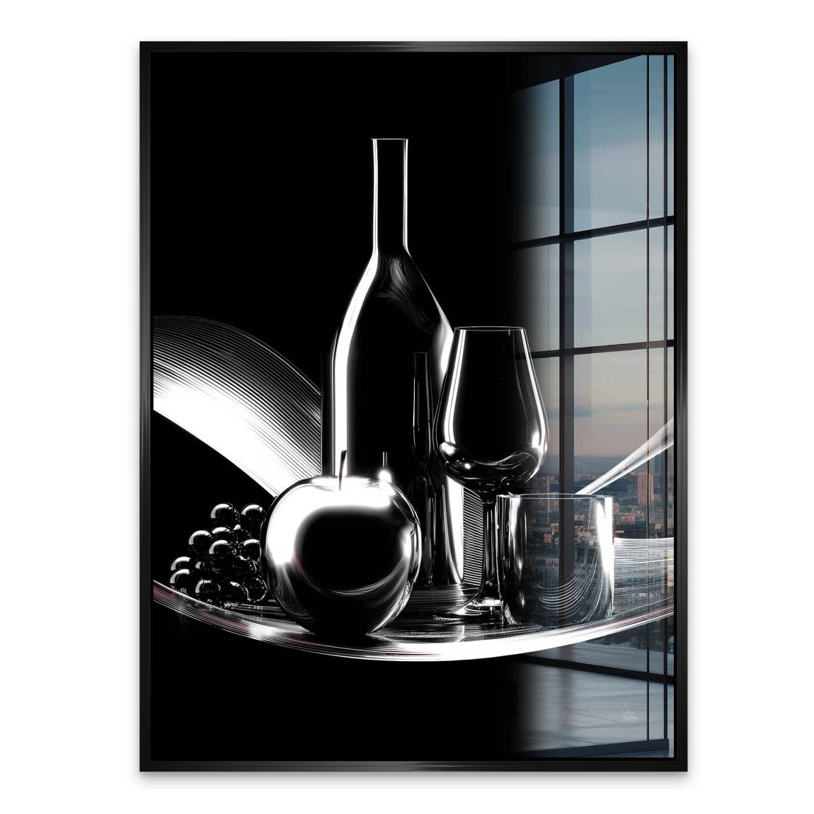 Wein Noir Acrylglasbild