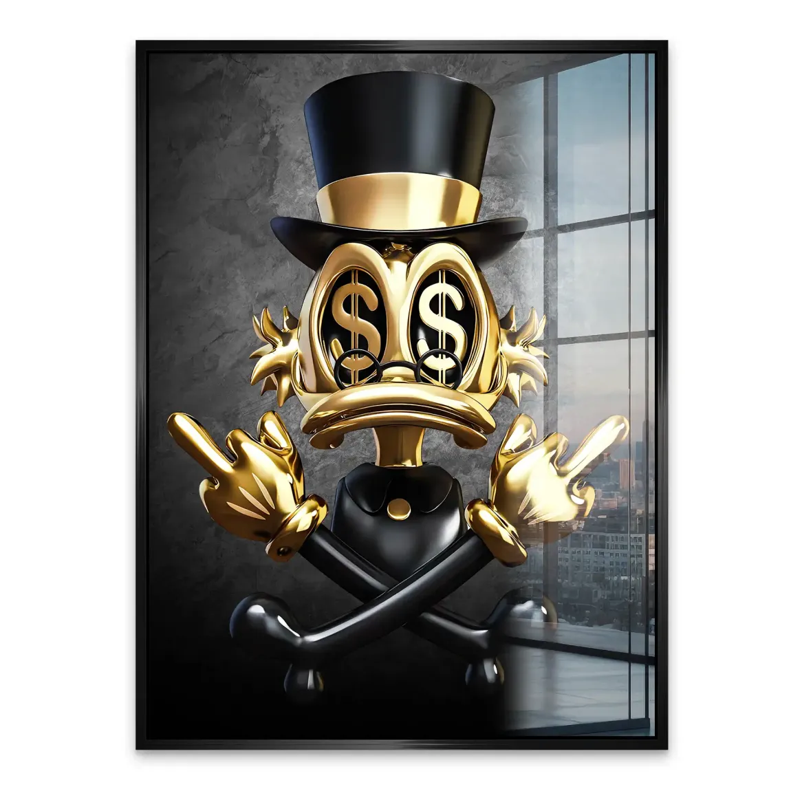 Dollar Vision Duck Acrylglasbild