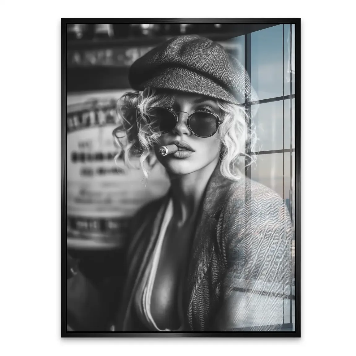 Smoked Confidence Noir Acrylglasbild