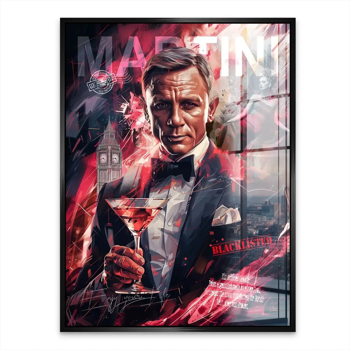 Bond Martini Style Acrylglasbild INGALERIE