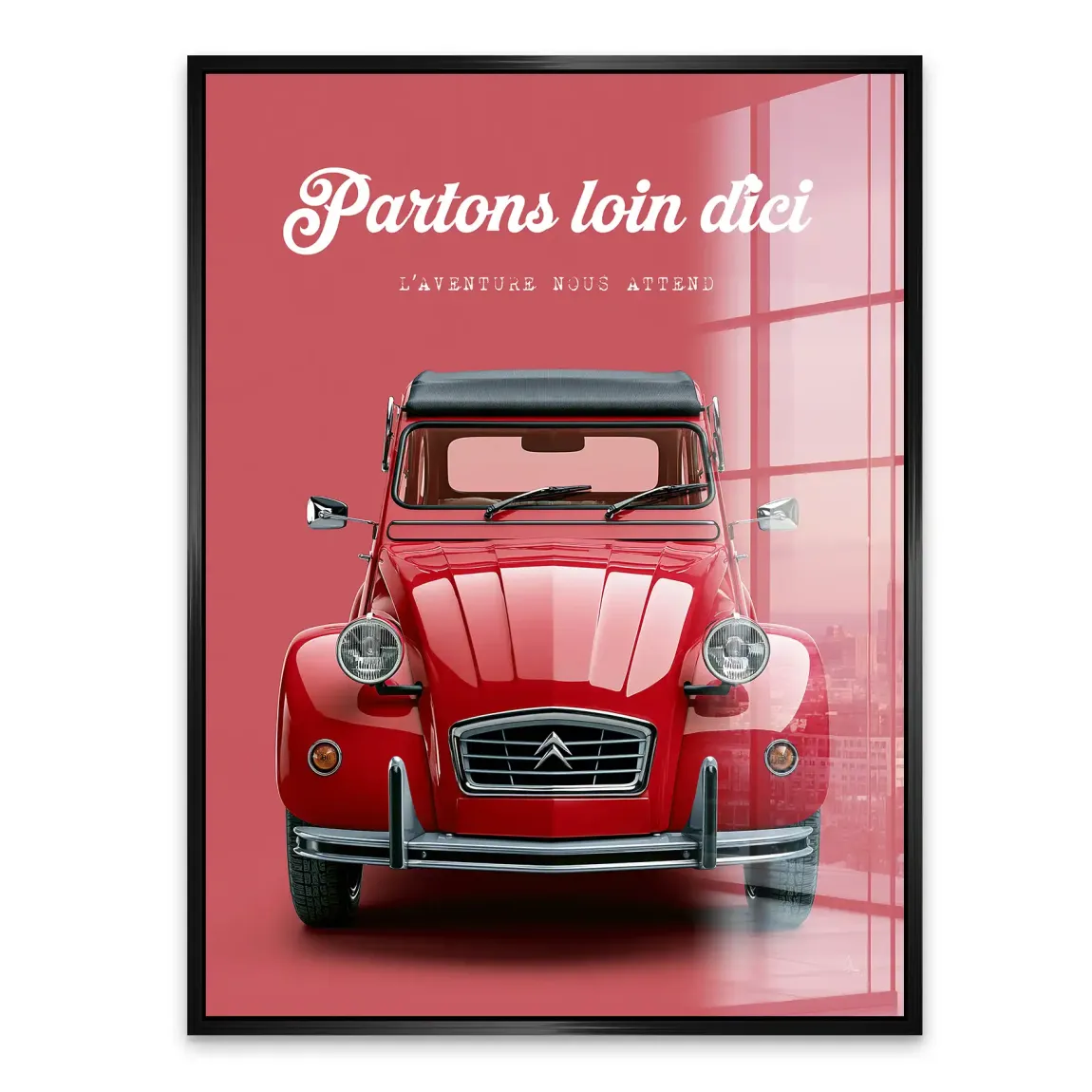 Citroen 2CV Rouge Acrylglasbild