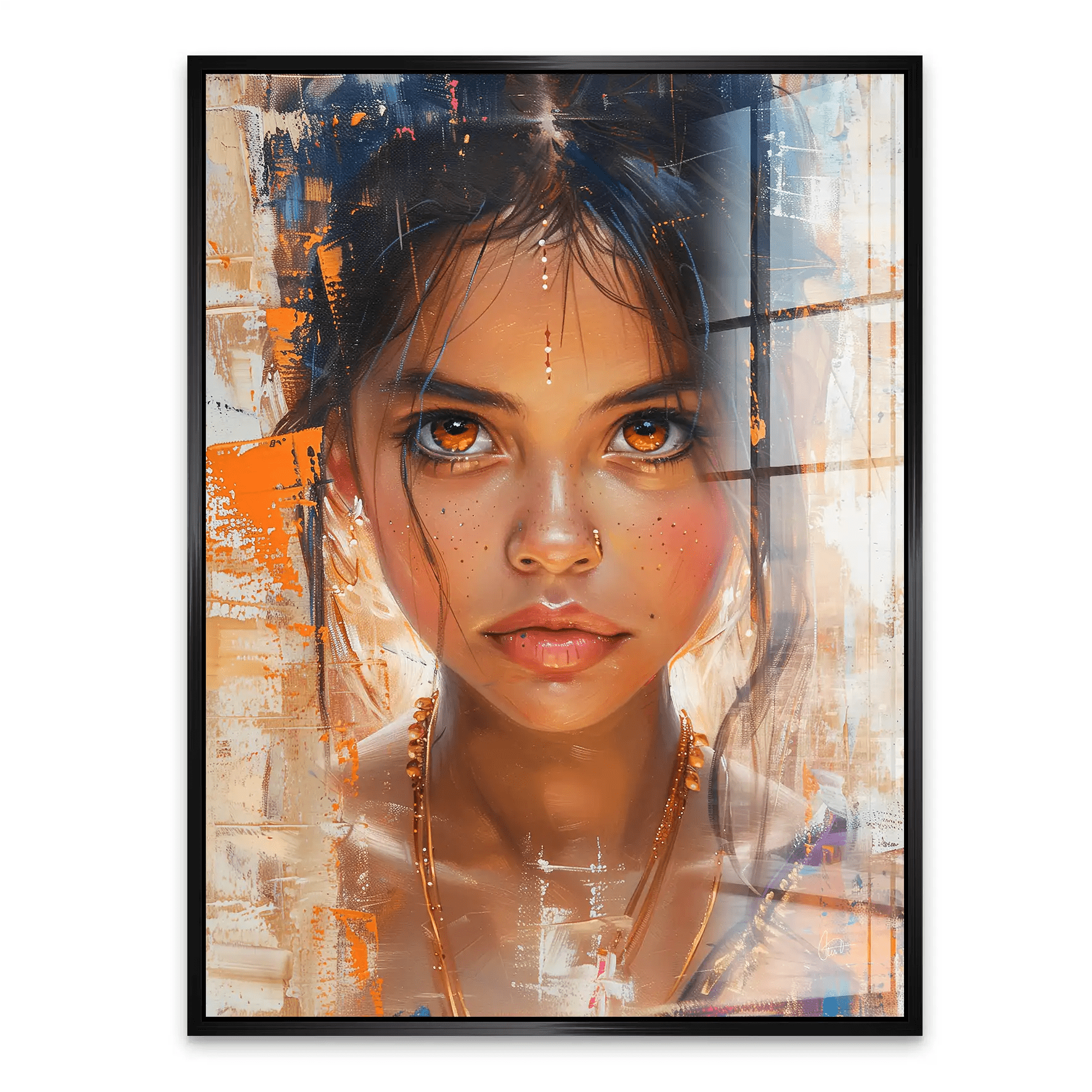 Indian Girl Abstrakt Acrylglas Bild INGALERIE