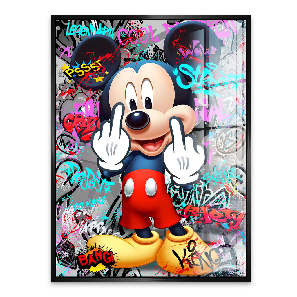 Micky Street Art Style Acrylglas Bild INGALERIE