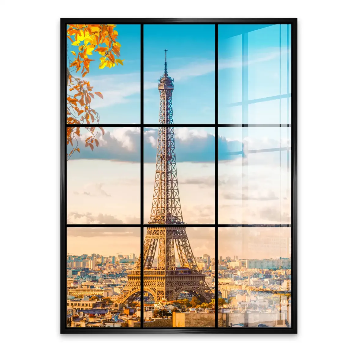 Morning Glow Paris Acrylglasbild