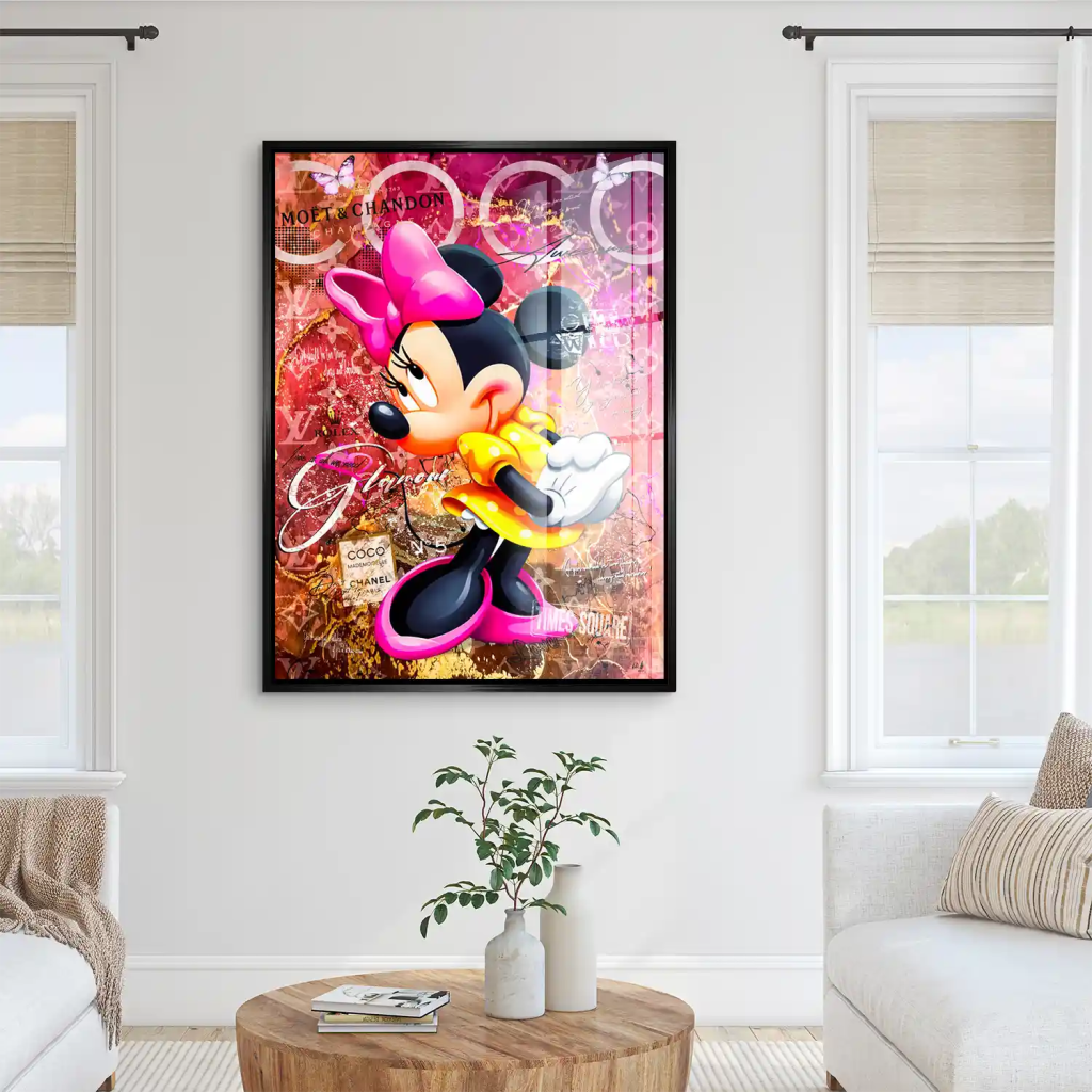 Minnie Maus Moet Pop Art Acrylglas Bild INGALERIE