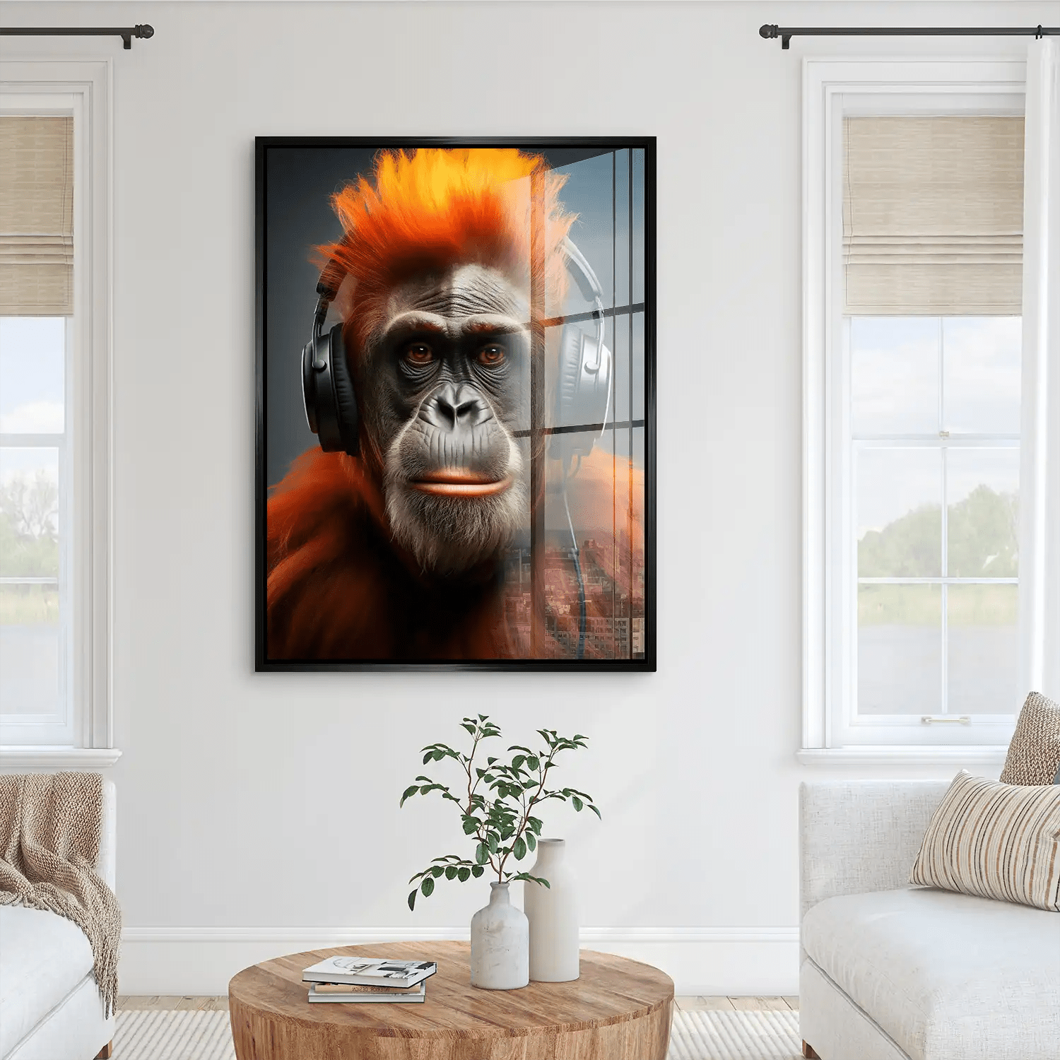 Music Monkey Acrylglas Bild INGALERIE