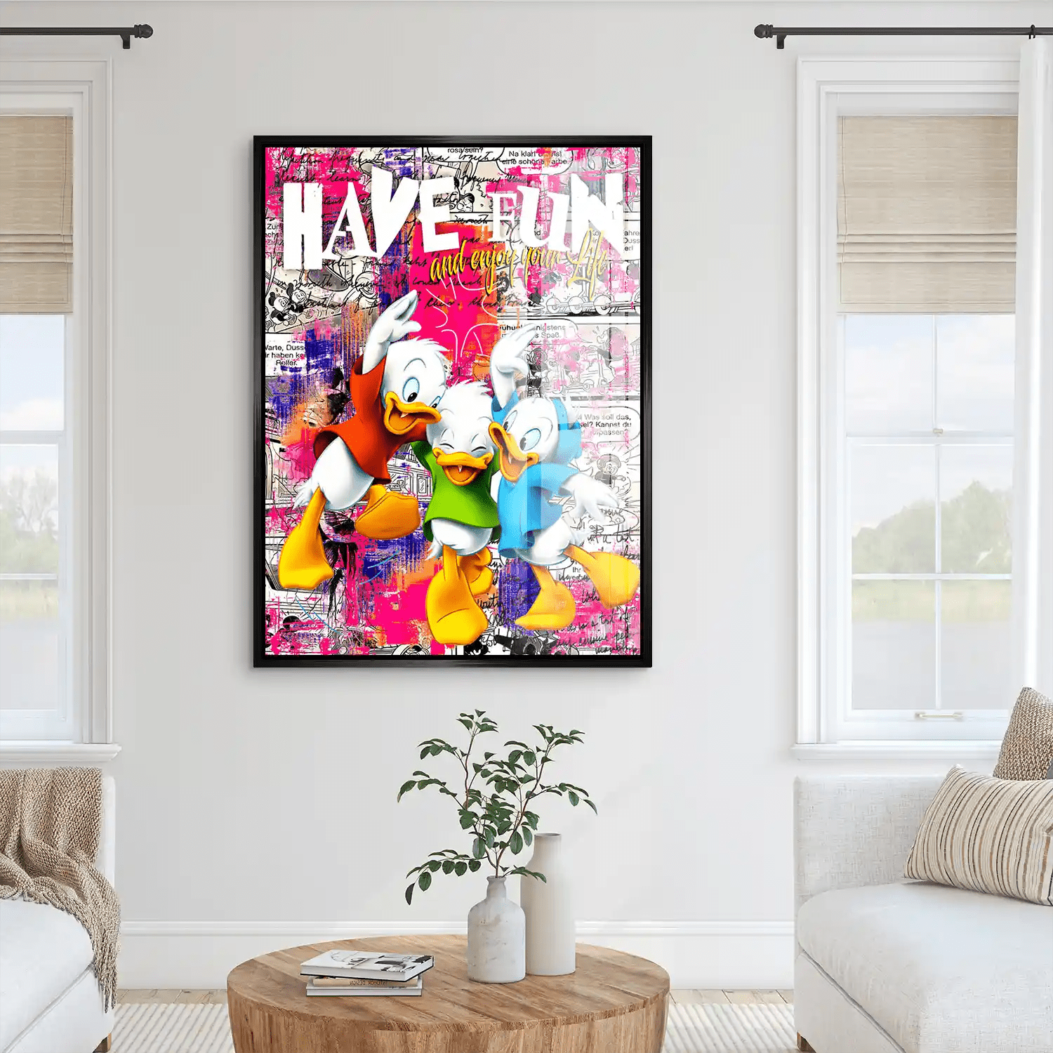 Duck Kids Pop Art Acrylglas Bild INGALERIE