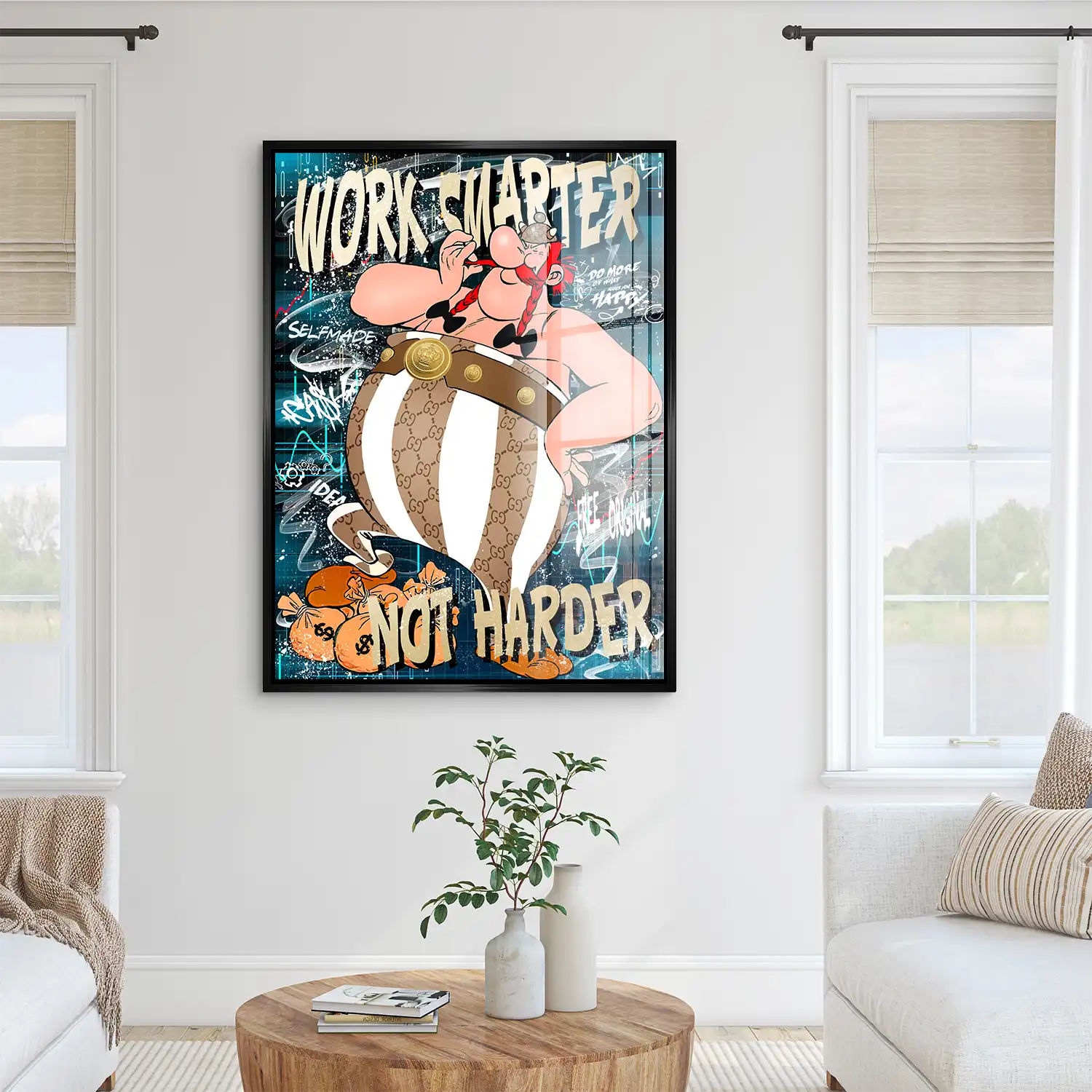 Obelix Work Smarter Acrylglas Bild INGALERIE