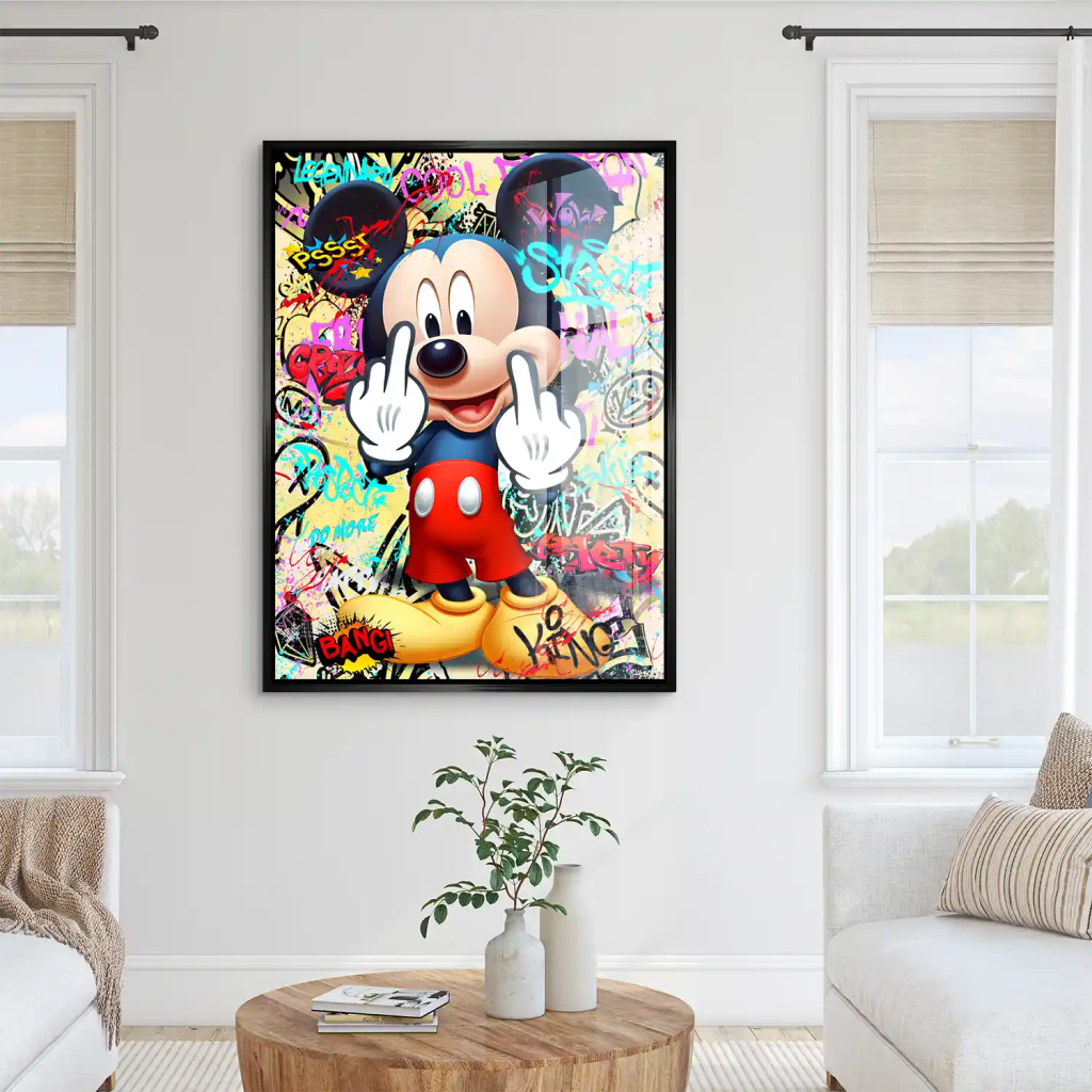 Micky Street Art Style Acrylglas Bild INGALERIE