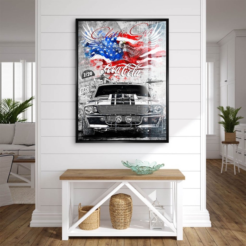 Ford Mustang Pop Art Modern Style Acrylglas Bild INGALERIE