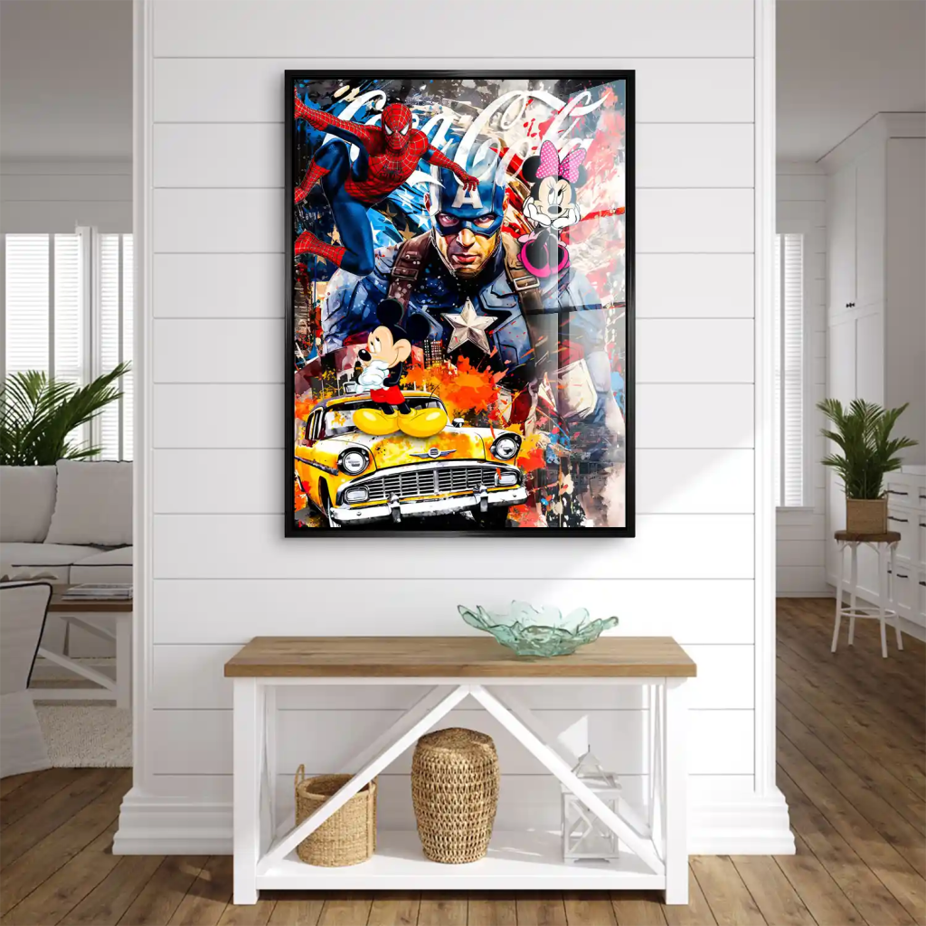 Captain Amerika Pop Art Acrylglasbild INGALERIE