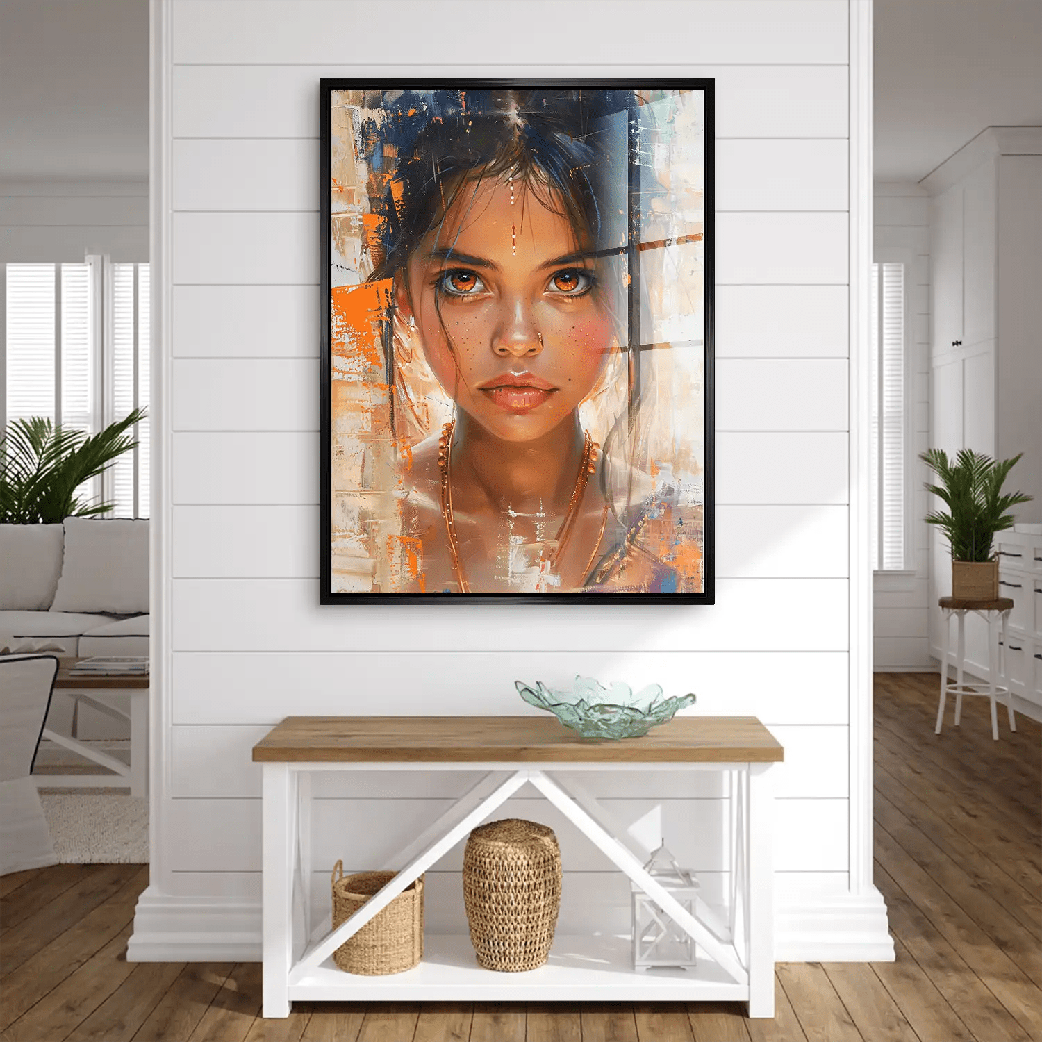 Indian Girl Abstrakt Acrylglas Bild INGALERIE