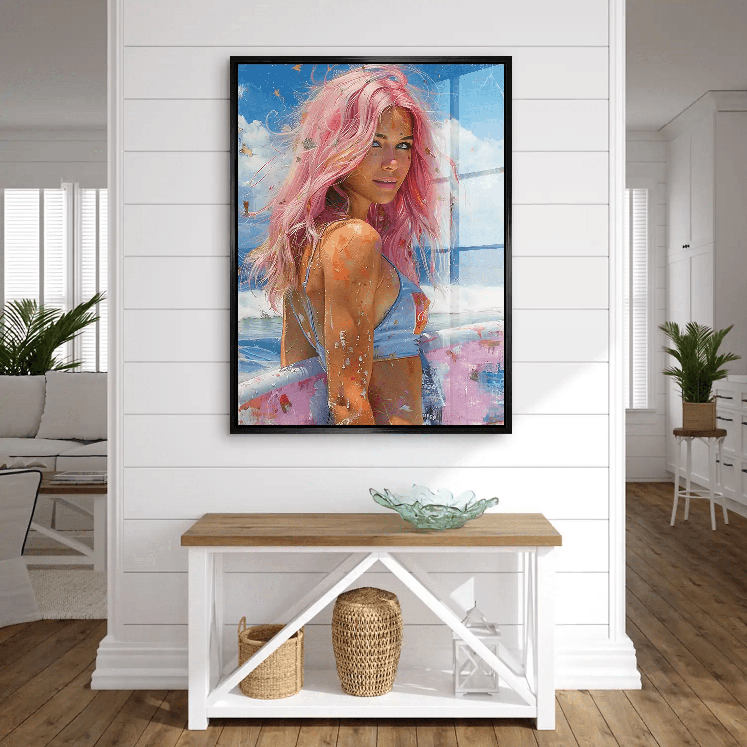 Surfer Girl Nr.2 Acrylglas Bild INGALERIE