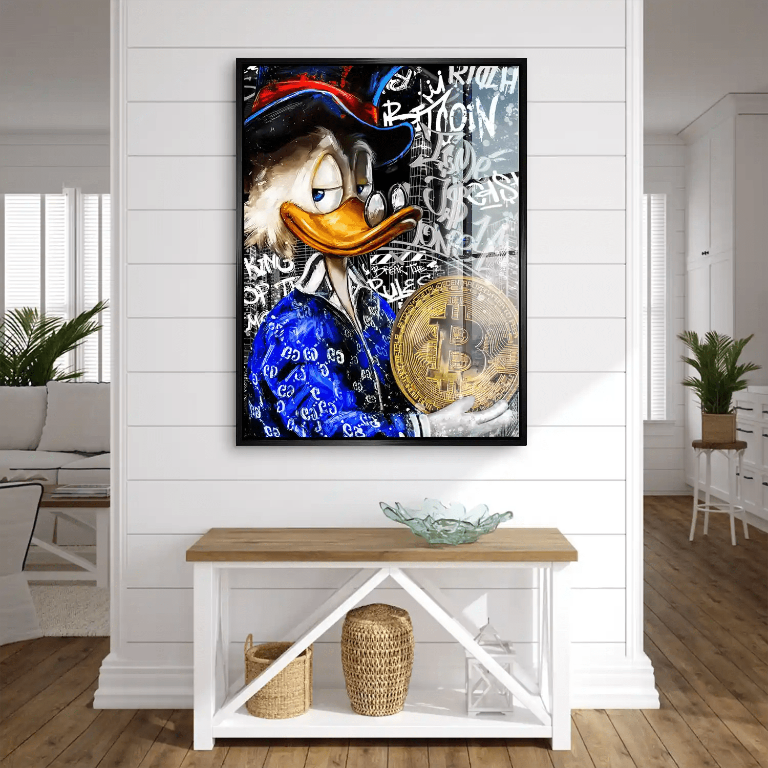 Dagobert Bitcoin Nr.2 Pop Art Acrylglas Bild INGALERIE