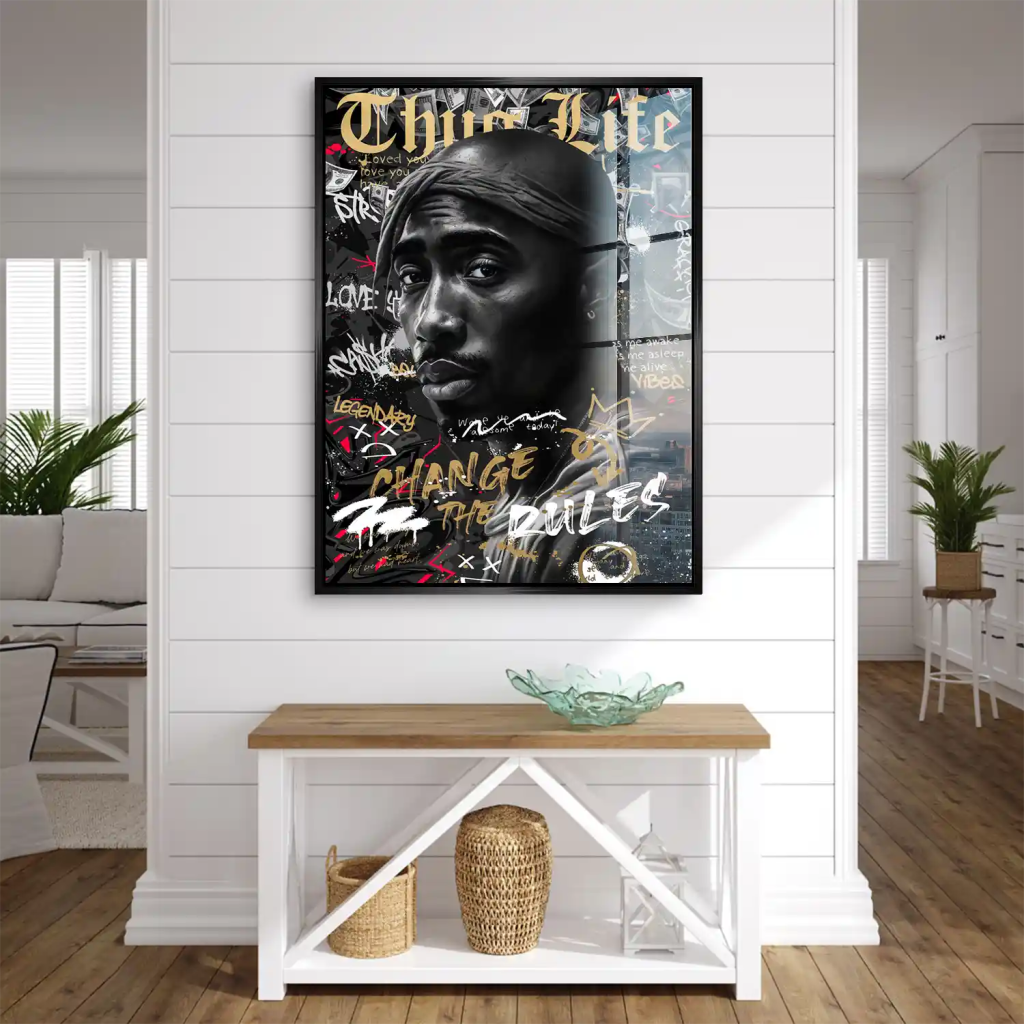 Pop Art Tupac Thug Life Acrylglas Bild INGALERIE