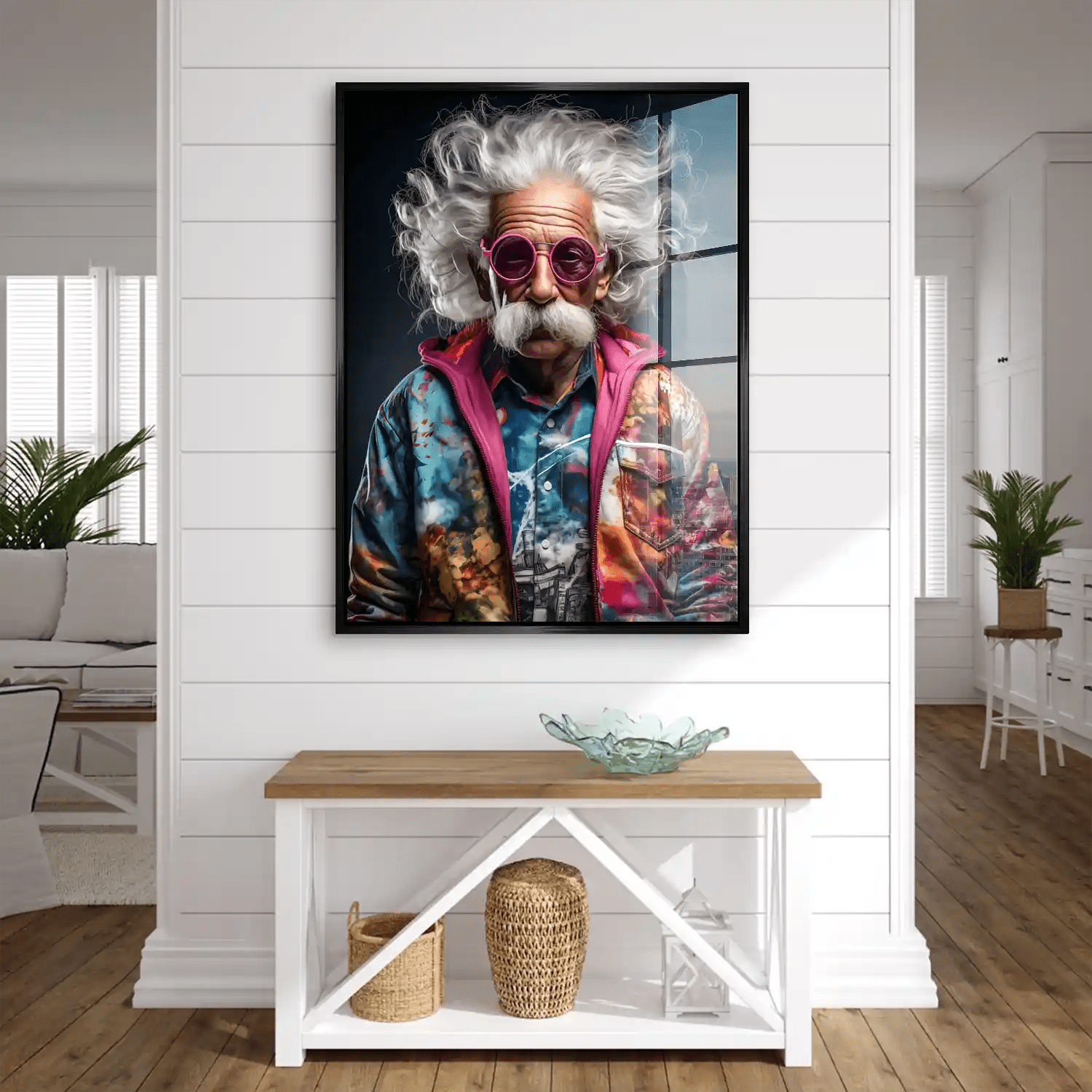 Einstein Hipster Style Acrylglas Bild INGALERIE