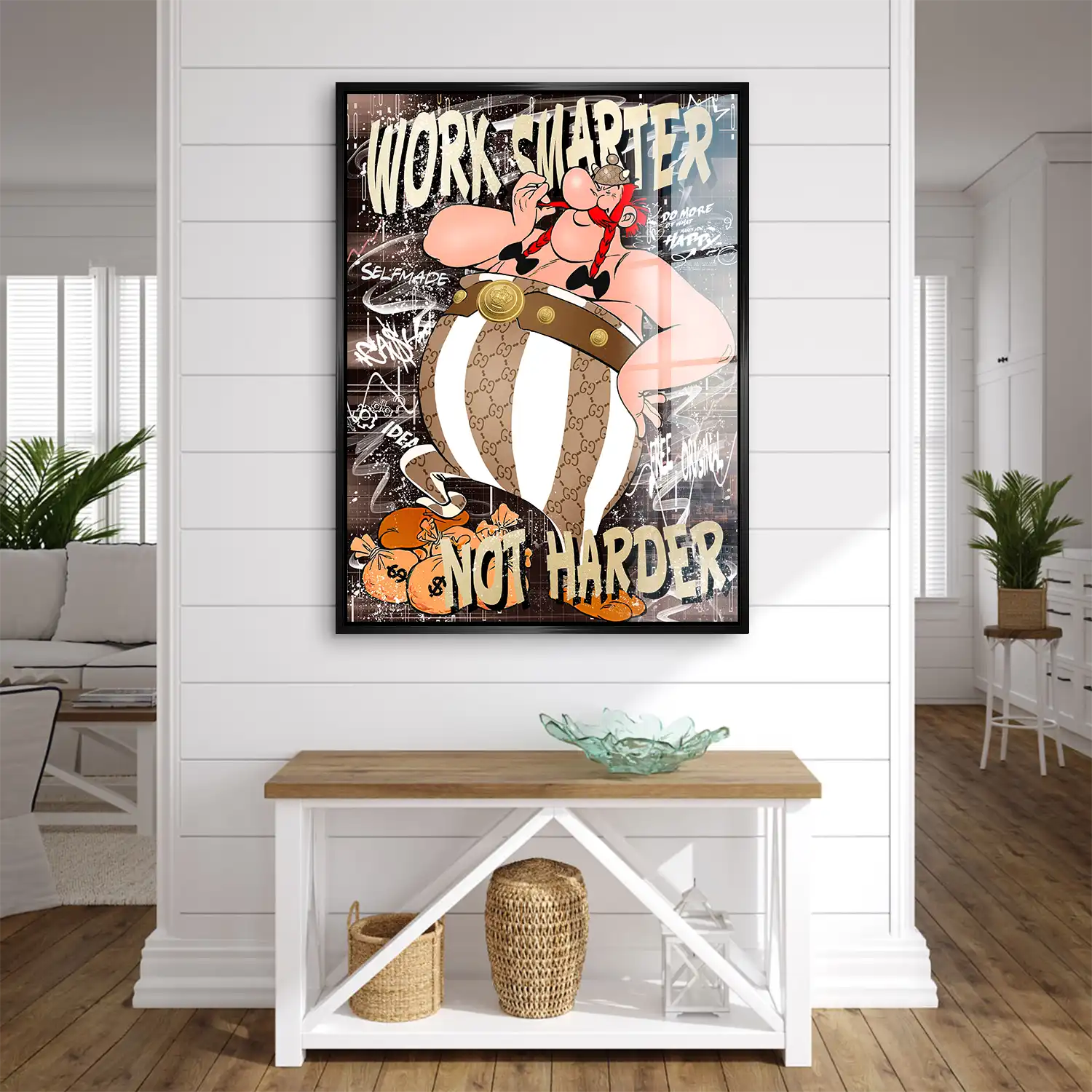 Obelix Work Smarter Retro Acrylglas Bild INGALERIE