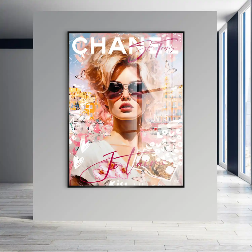 Pop Art Bardot Tropez Summer Acrylglas Bild INGALERIE