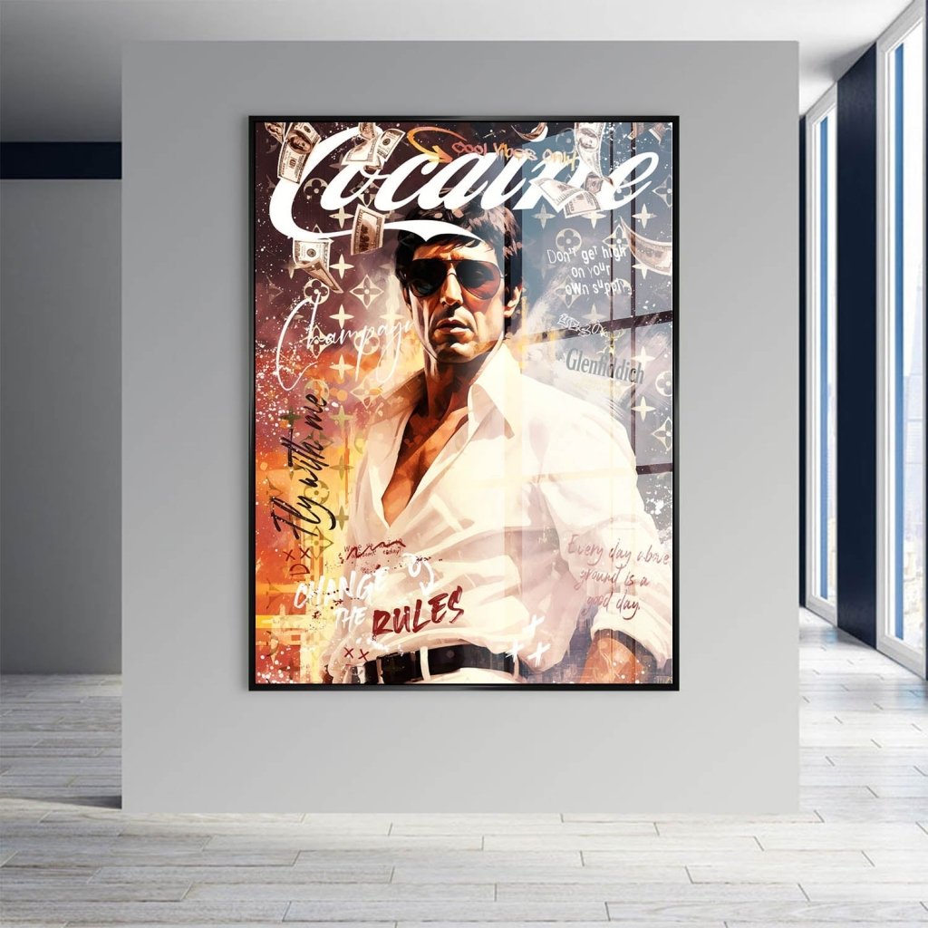 Acrylglas Bild Scarface Cocaine INGALERIE