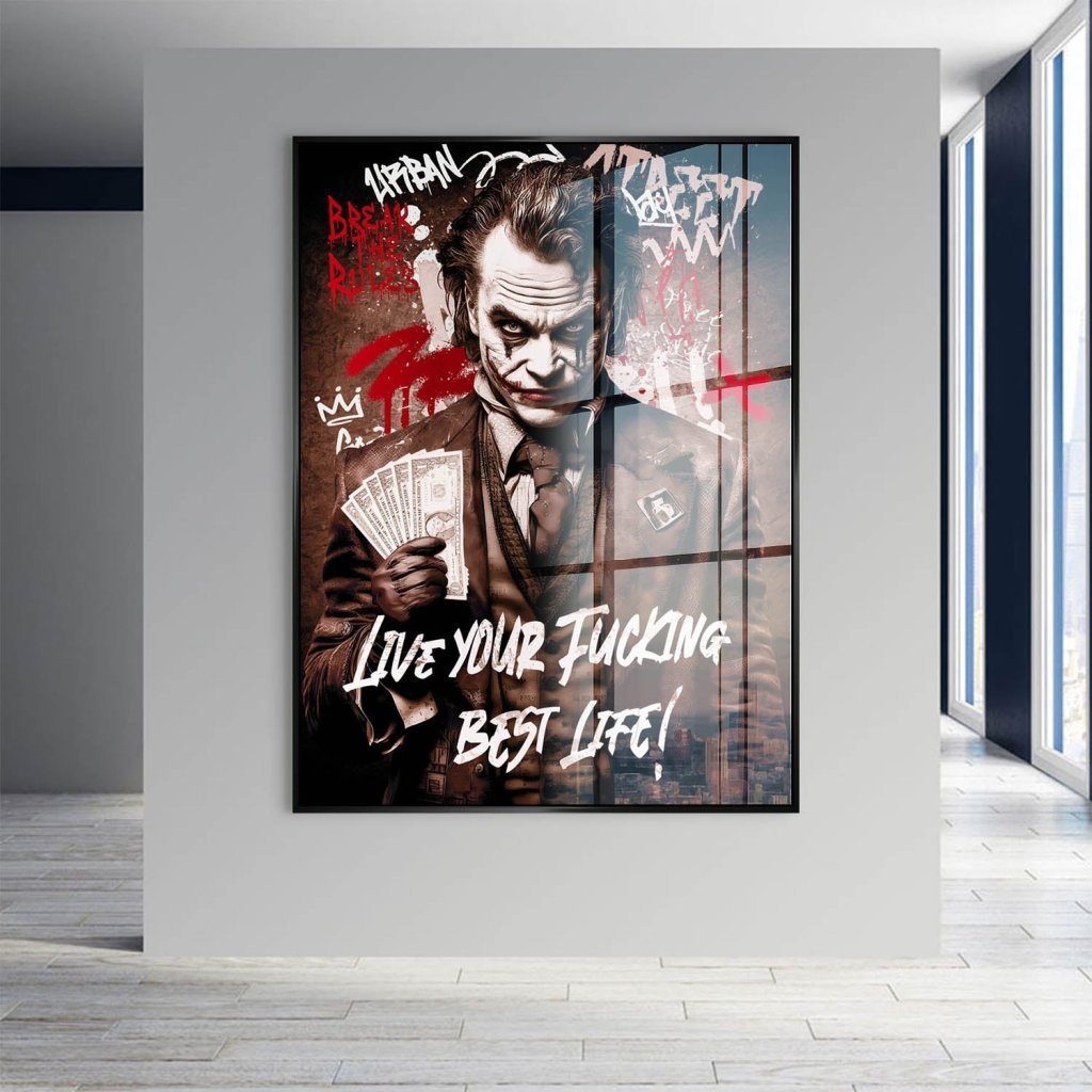 Joker Best Life Retro Style Acrylglas Bild INGALERIE