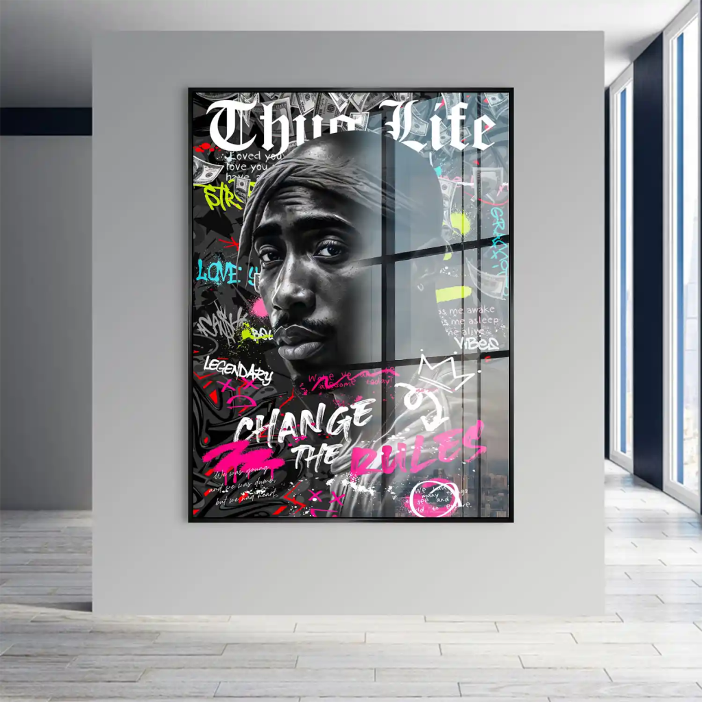 Pop Art Tupac Rules Acrylglas Bild INGALERIE