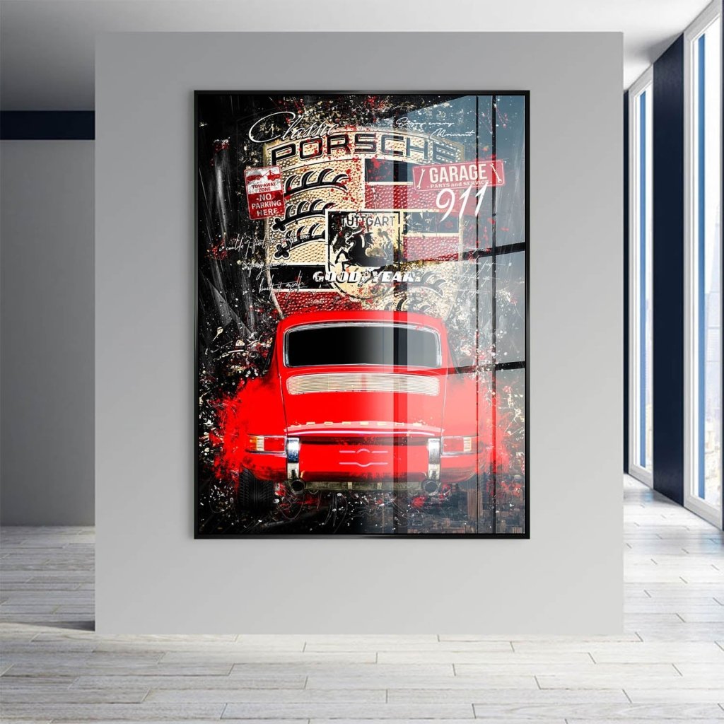 Porsche 911 Pop Art Style Acrylglas Bild INGALERIE