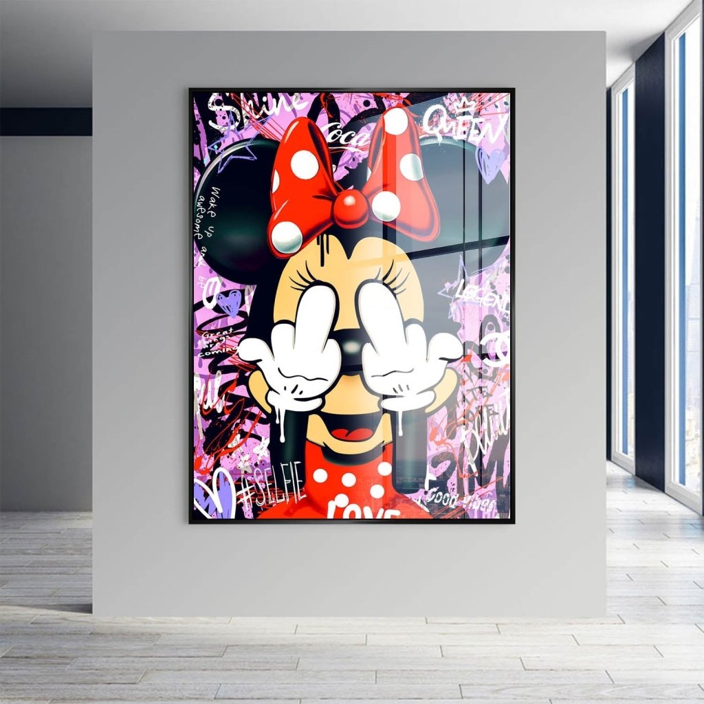 Bad Minnie Street Art Acrylglas Bild INGALERIE