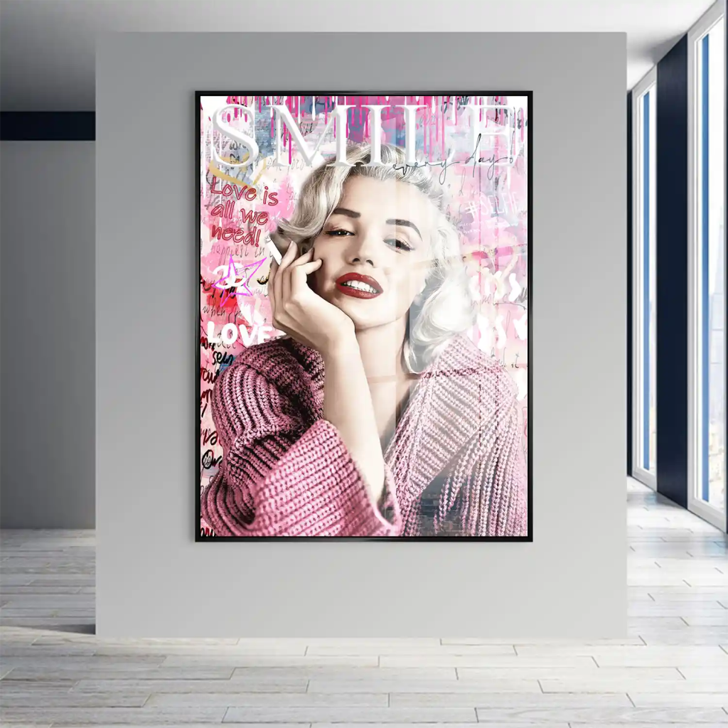 Pop Art Marilyn Monroe Smile Acrylglas Bild INGALERIE