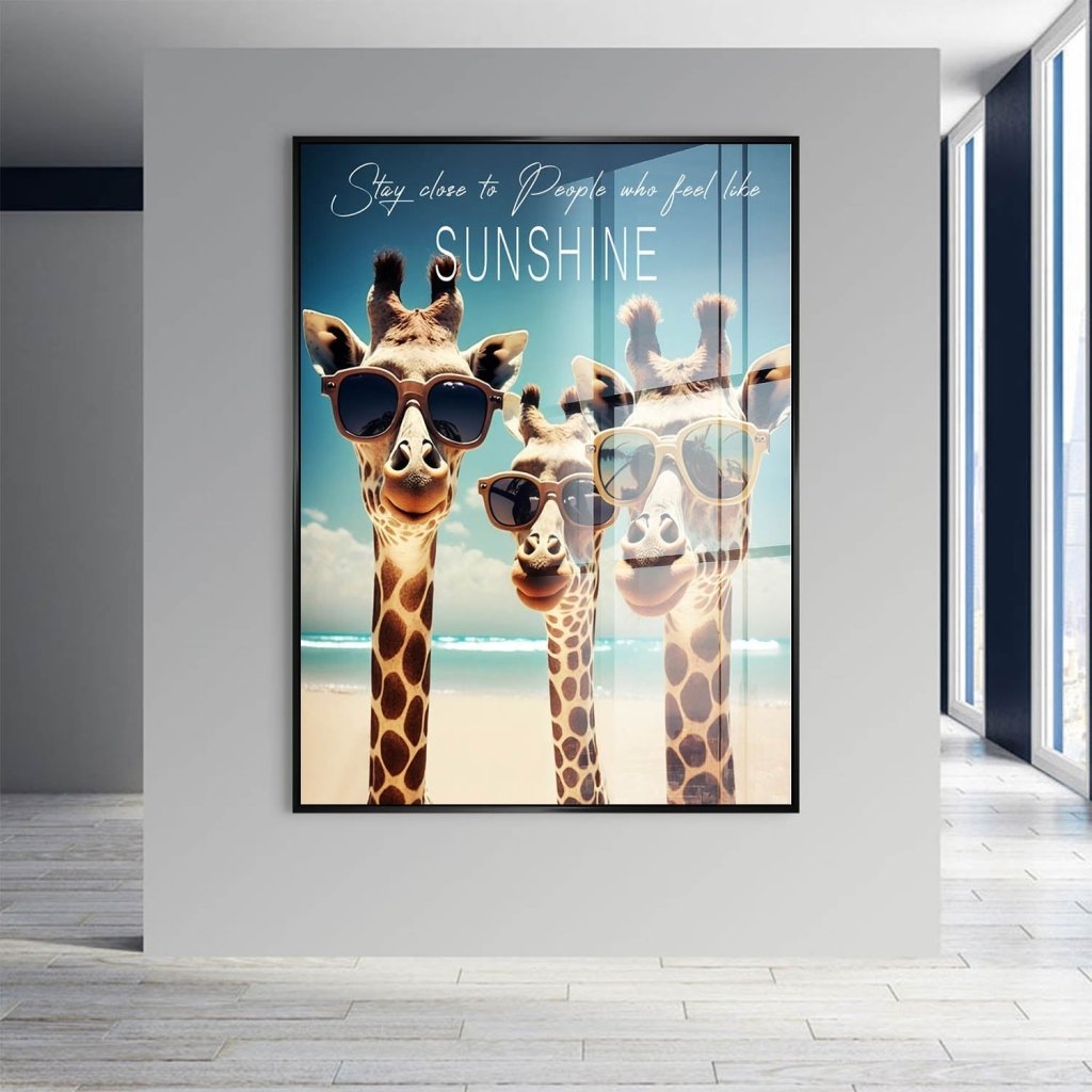 Giraffe Sunshine Acrylglas Bild INGALERIE