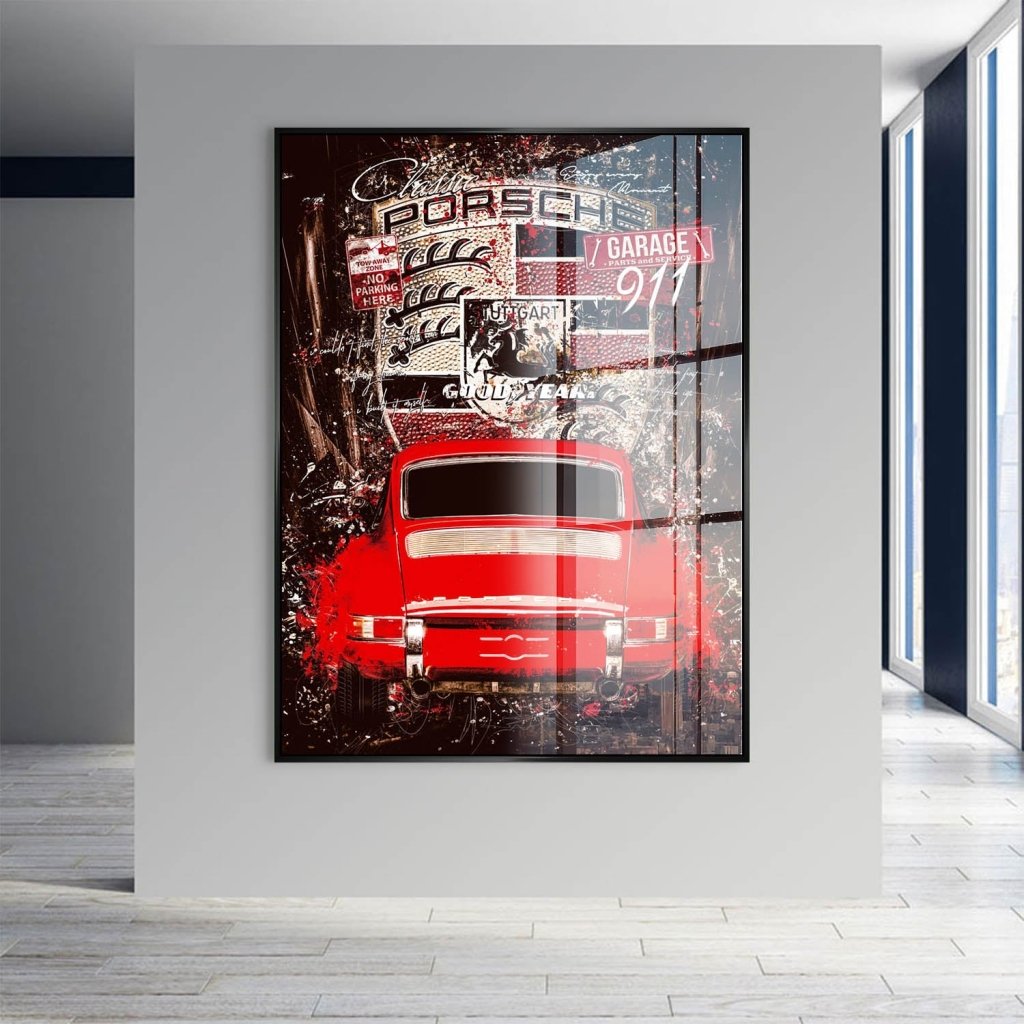 Porsche 911 Retro Style Acrylglas Bild INGALERIE