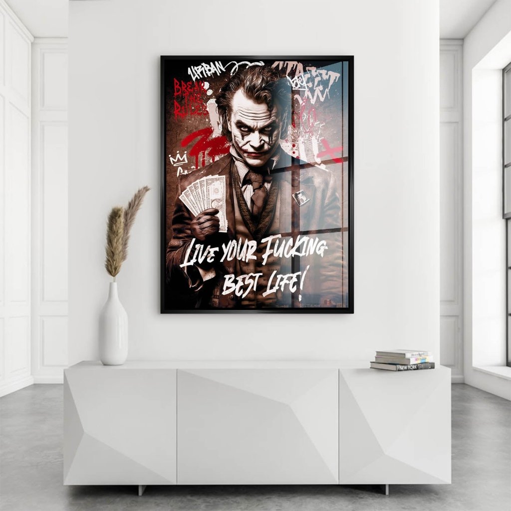 Joker Best Life Retro Style Acrylglas Bild INGALERIE