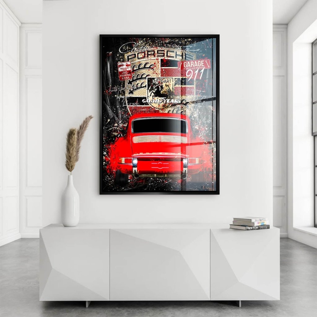 Porsche 911 Pop Art Style Acrylglas Bild INGALERIE