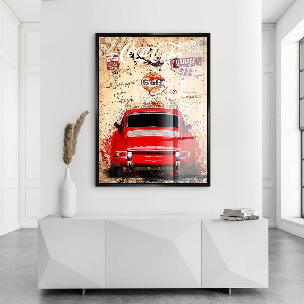 Porsche 911 Vintage Style Acrylglas Bild INGALERIE