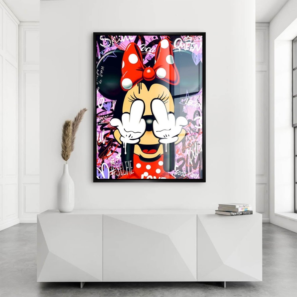 Bad Minnie Street Art Acrylglas Bild INGALERIE