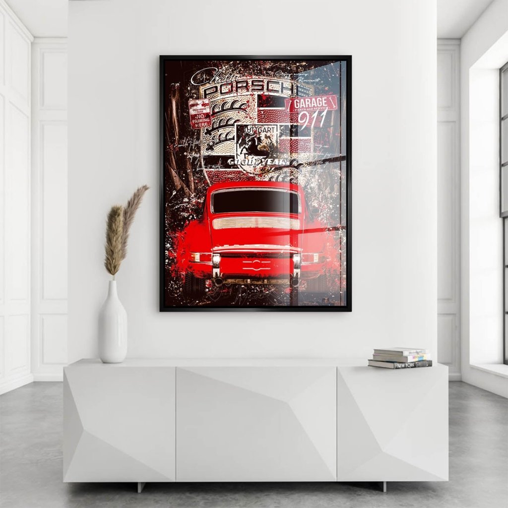 Porsche 911 Retro Style Acrylglas Bild INGALERIE