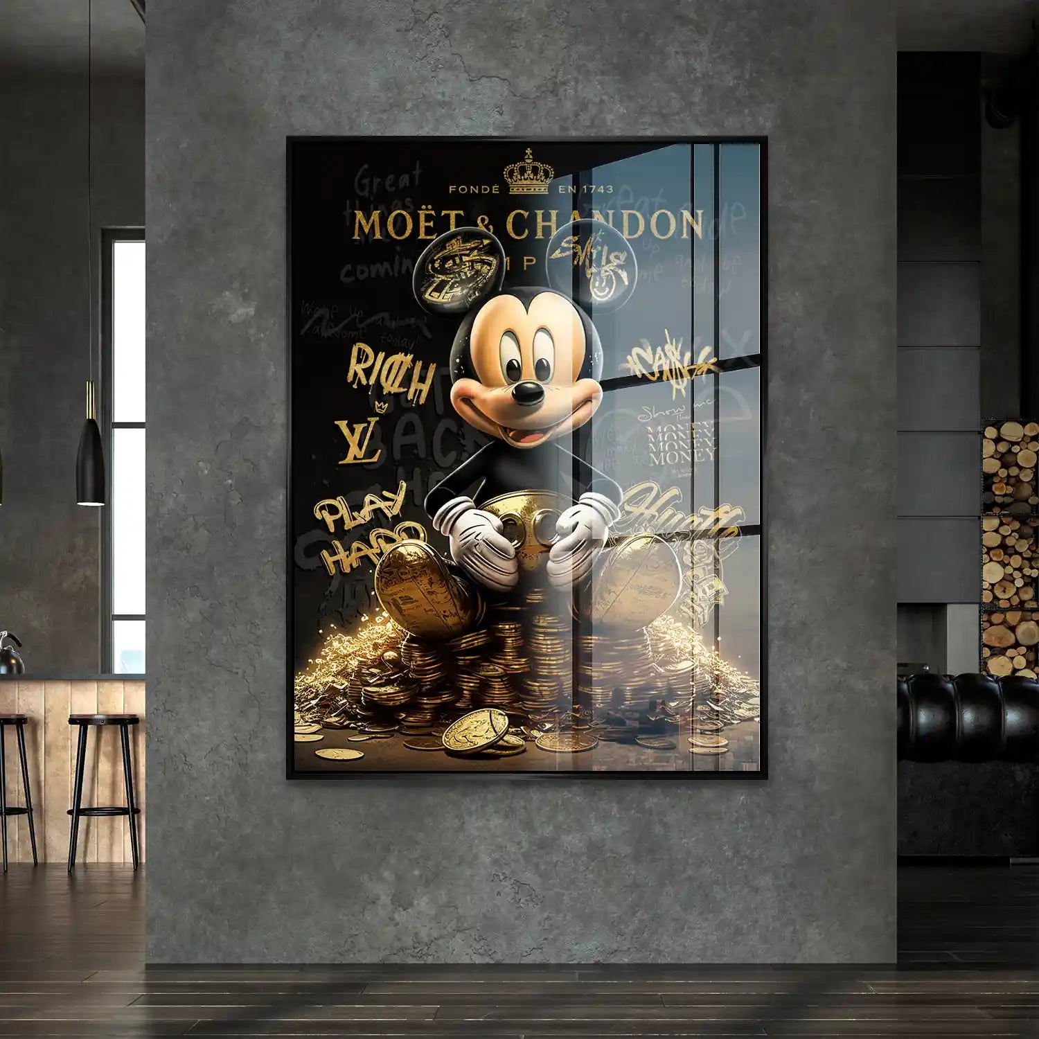 Micky Gold Motivation Pop Art Acrylglas Bild INGALERIE